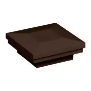 Fiberon 4 in. x 4 in. Simply Brown LED Fits Post Sleeve Flat Deck Post Cap Light