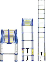 Telescopic Ladder Telescopic Ladders Multi-Purpose Extendable Ladder Telescopic Ladder Telescoping Ladder for 8m/ 7m/ 6.2m/ 5m/ 4m/ 3.8m/ 2.6m Rooftop Tent, Aluminum Extension Telescopic Ladders for