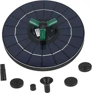 Toddmomy Solar Fountain Pump Upgraded Panel RGB Lighting Water Shortage Protection Multi-Head Options