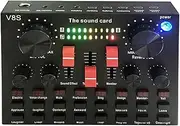 Live Sound Card, DJ Sound Controller, Practical Sound Board Console, Compact Voice Changer Board, Portable for Stereo, DJ Studio, Live Streaming, Professional Audio Mixing
