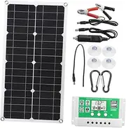 1Set Foldable Solar Panel Kit for Outdoor Emergency Charging Portable Photovoltaic Power Supply with Solar Controller for Camping Hiking and Travel