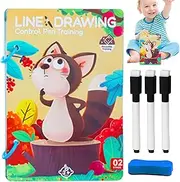Pen Control Card Game | Reusable Pen Control Training Cards - Writing Learning Book Interactive Fun Play Skill Development for Kids Preschoolers Boys Girls