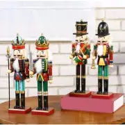 12 inch Height Wooden Nutcracker Soldier Ornaments Handcraft Christmas Decor