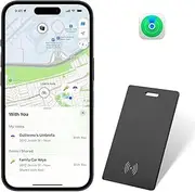 Smart Wallet Tracker Card, VISOOP Wireless Charging Wallet Finder. Works with Apple Find My (iOS Only), Item Tracker for Wallet, Luggage Tags, Phone, Passports and More