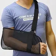 1Pc Breathable Mesh Arm Sling,Mesh Arm Support Arm Sling Shoulder Sling,Arm Sling Shoulder Immobilizer Mesh Shoulder Sling,Shower Bath Sling Shoulder Brace Support Arm Sling Shoulder Immobilizer,Black
