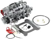 1901 Carb 4 Barrel Rep Compatible With Edelbrock Thunder AVS2 Carburetor 500 CFM Satin Finish Non-EGR（Electric Choke) 1901-500