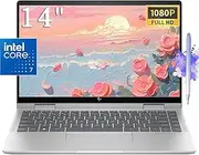 Hp 2024 Envy 2-in-1 14" FHD Touchscreen Laptop, Core 7 150U(Bests i7-1355U), Wi-Fi 6E, FP Reader, Natural Silver, Backlit KB, BT 5.3, Win11 W/Stylus Pen (16GB RAM | 1TB SSD +Pen)