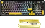 ATTACK SHARK X98PRO Wireless Mechanical Gaming Keyboard, Metal Knob&TFT Screen,BT/2.4G +/ USB C Wired, Hot-Swappable RGB Backlit,4000mAh Battery,98 Keys, Cloud Drive for Win/MAC/Linux-Starry Black