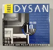 New Sealed Dysan 5.25" Diskettes DS HD Floppy Disks 10 Pack IBM PC Storage Case