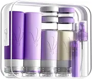 INSFIT 17 Pack Travel Bottles for Toiletries, TSA Approved 90ml Travel Size Containers, BPA Free Leak Proof Squeezable Silicone Tubes for Shampoo Conditioner Lotion Soap with Labels