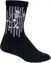 [SockGuy] Unisex Hip Bones 6in Crew Athletic Cycling/Running Socks