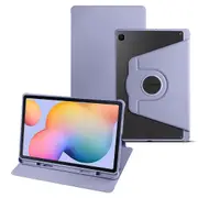 For Samsung Galaxy Tab S6 Lite / S6 Lite (2022) Anti-Drop Tablet Case 360-Degree Rotating Stand PU Leather Acrylic Cover