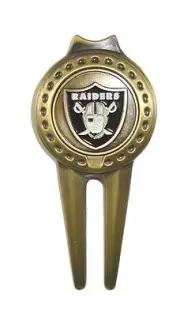 Oakland / Las Vegas Raiders Divot Tool with Golf Ball Marker