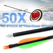 50x 32" FiberGlass Arrows Archery Hunting Target Compound Bows Practice Bow AU