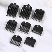 QPOIBSD Professional Hair Clipper Guards Set - 8 Pcs Combs Guides, Wahl Replacement Guards #3171-400, 1/16" to 1", Fits Most Wahl Clippers/Trimmers, Black