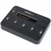 StarTech.com Standalone 1 to 5 USB Thumb Drive Duplicator/Eraser, Multiple Flash Drive Copier, 1.5 GB/min Sector-by-Sector, 3 Er