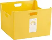 Nakabayashi File Box, Document Storage Box, A4 Double, Yellow, HUBO-TCW5KY