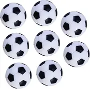 GALPADA 8pcs Replacement Footballs for Tabletop Soccer Game Diameter Balls with Traditional Pattern for Standard Foosball Tables Great for Fun Gameplay