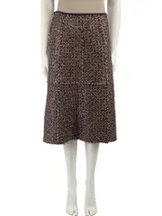 Purple Tweed Sequin Skirt