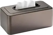 InterDesign Cameo Facial Tissue Box Cover/Holder for Bathroom Vanity Countertops - Bronze