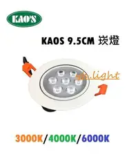 在飛比找Yahoo!奇摩拍賣優惠-台北市樂利照明 KAOS LED 9W 9.5cm LED嵌