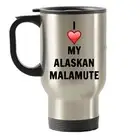 I Love My Alaskan Malamute Stainless Steel Travel Insulated Tumblers Mug