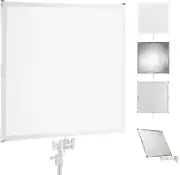 NEEWER Light Diffusion Panel Scrim Kit with Silver/White Reflector Film 35"x35"