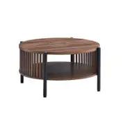 Paula Coffee Table Round 80cm walnut woodgrain