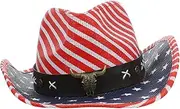 [CATIEBYE] Western Cowboy Sombrero para El Sol Hombre Vaquero Hat for Cosplay Cowboy Cap Costume Sombrero Costumes Gummed Light Brown