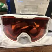Oakley Line Miner Xm Snow Ski Goggles Matte White Frame With Prizm Rose Lens