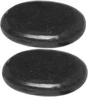 Ipetboom 2Pcs Natural Spa Stones Stress Scraping Plate Massage Tool for Skin Elasticity and Mood Relaxation Durable Volcano Stone for Facial Use