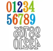 Large Numbers Cutting Stencil set Dies Scrapbook Cardmaking Birthday 6cm