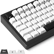 XVX Bow Keycaps - Side Printed Keycaps, Custom PBT Doubleshot Keycaps 60 65 75 100 Percent, Cherry Profile Keycaps, 132 Keys Keycaps Set 61/68/84/87/100/104/108 Mechanical Keyboard Keycaps, White