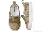 NEW GYMBOREE BOYS CAMO SLIDE ON SNEAKERS TODDLER SIZE 8