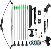 SOPOGER Kids Bow and Arrow Set for Boys Girls, Beginner Bow and Arrow for Kids 8-12 Youth Archery Set, Youth Compound Bow and Arrow Set for Kids Backyard Archery Games Toy Gifts