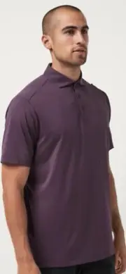 NWT Travis Mathew Prestige Performance Burgundy Heater Pro Golf Polo Mens XL