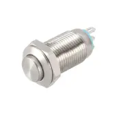 Momentary Metal Push Button Switch 10mm Mounting 1NO 1NC COM DC 30V 24x13.5mm