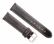 26MM SMOOTH LEATHER WATCH BAND STRAP FOR PAM 47MM PANERAI GMT DARK BROWN WS