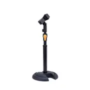 Hercules Short Straight H-Base Adjustable Stable Mic Stand with EZ Grip
