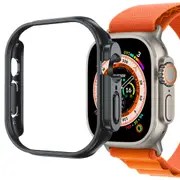 Apple Watch Ultra 2 (49mm) Premium Carbon Black Hard PC Protective Case by MEZON – Wireless Charging Compatible (Apple Watch Ultra 2, Black Case)