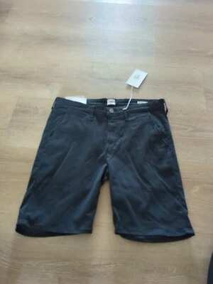 NWT (118$) EDWIN endurance mason short slim chino in Charcol Black SZ 31Classic