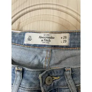 Abercrombie & Fitch 水洗刷色牛仔長褲 W26 L29/2S