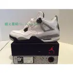 AIR JORDAN IV GREEN GLOW AJ4 喬丹4代 籃球鞋 白灰點 840606-192