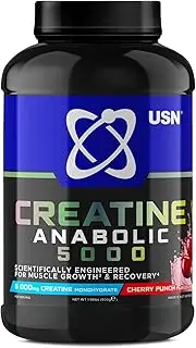 USN Creatine Anabolic all in One Creatine Amino Muscle Building Stack, Cherry, 900 g (Pack of 1)