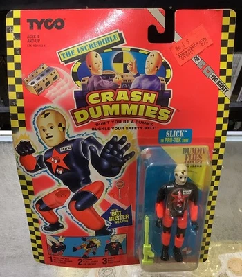 ORIGINAL VINTAGE 1992 The Incredible Crash Dummies SLICK Action Figure w/ Suit