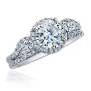 Diamond Pear & Round Shape Bridal Set Ring 2.25 CT GIA Certified 18k Gold