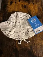Jan & Jul Gro-With-Me Boys Cotton Floppy Hat size S 0-3 months NEW WITH TAGS