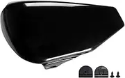 jiningxinxin Motorcycle Left Battery Side Fairing Cover Steel Glossy Black Compatible With Davidson Sportster Custom XL1200C Iron XL883N 2004-2013