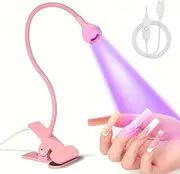 NAUXIU LED table lamp gooseneck night light UV nail lamp curable cell phone dormitory lamp USB clip purple repair lamp J9P9 lamp