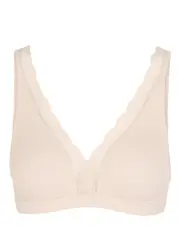 Hanro Lace-trimmed Soft-cup bra - Nude - 34A 34A